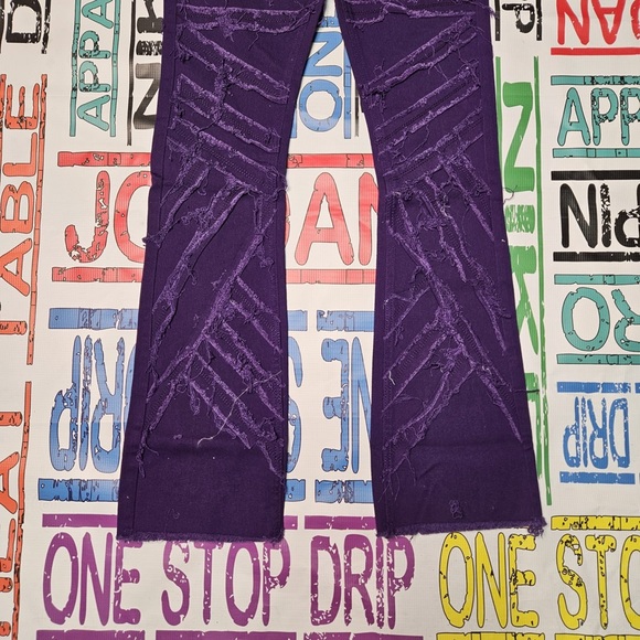 Purple ripped stacks Sz various - Picture 8 of 10